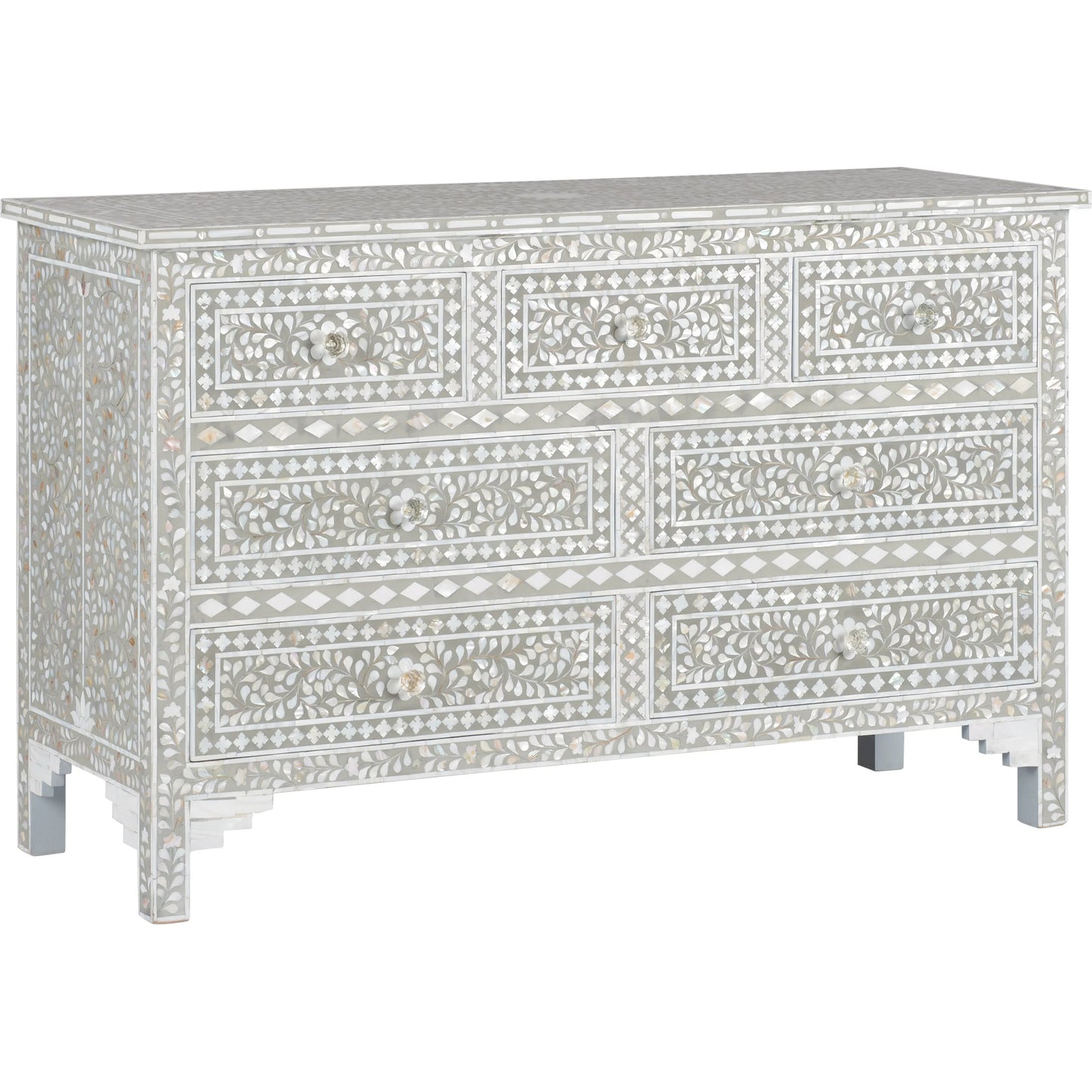 001 SI-2387669 | Primary Silo | Charles Chest by Chelsea House in gray, mother of pearl. Made from unique in a traditional style.
