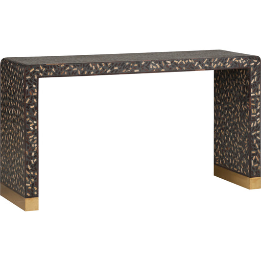 Scaramouche Console by Chelsea House in brown, polished brass. Made from unique in a unique style.