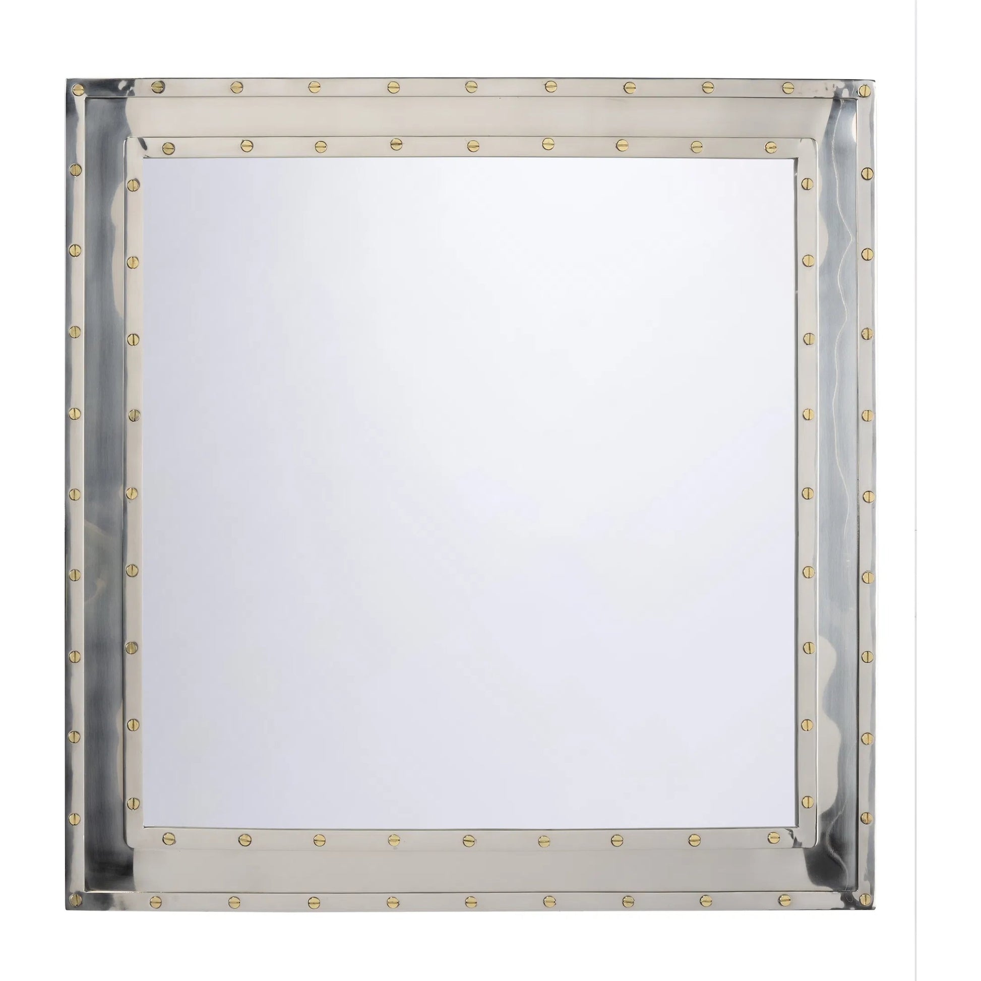 Santos Mirror by Chelsea House in polished nickel, antique brass. Made from unique in a modern style.
