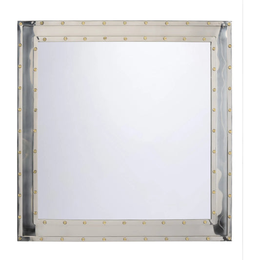 Santos Mirror by Chelsea House in polished nickel, antique brass. Made from unique in a unique style.