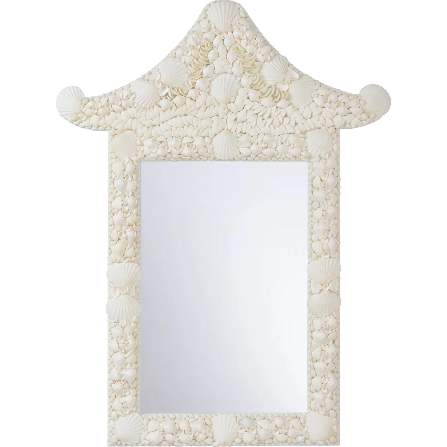 001 SI-2387840 | Primary Silo | Shell Mirror by Chelsea House in natural white, clear. Made from unique in a unique style.