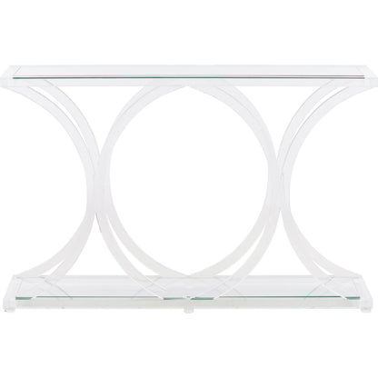 Sweeping Acrylic Console by Chelsea House in clear. Made from unique in a transitional style.