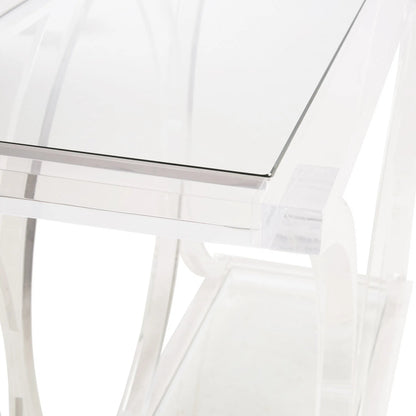 Sweeping Acrylic Console by Chelsea House in clear. Made from unique in a transitional style.