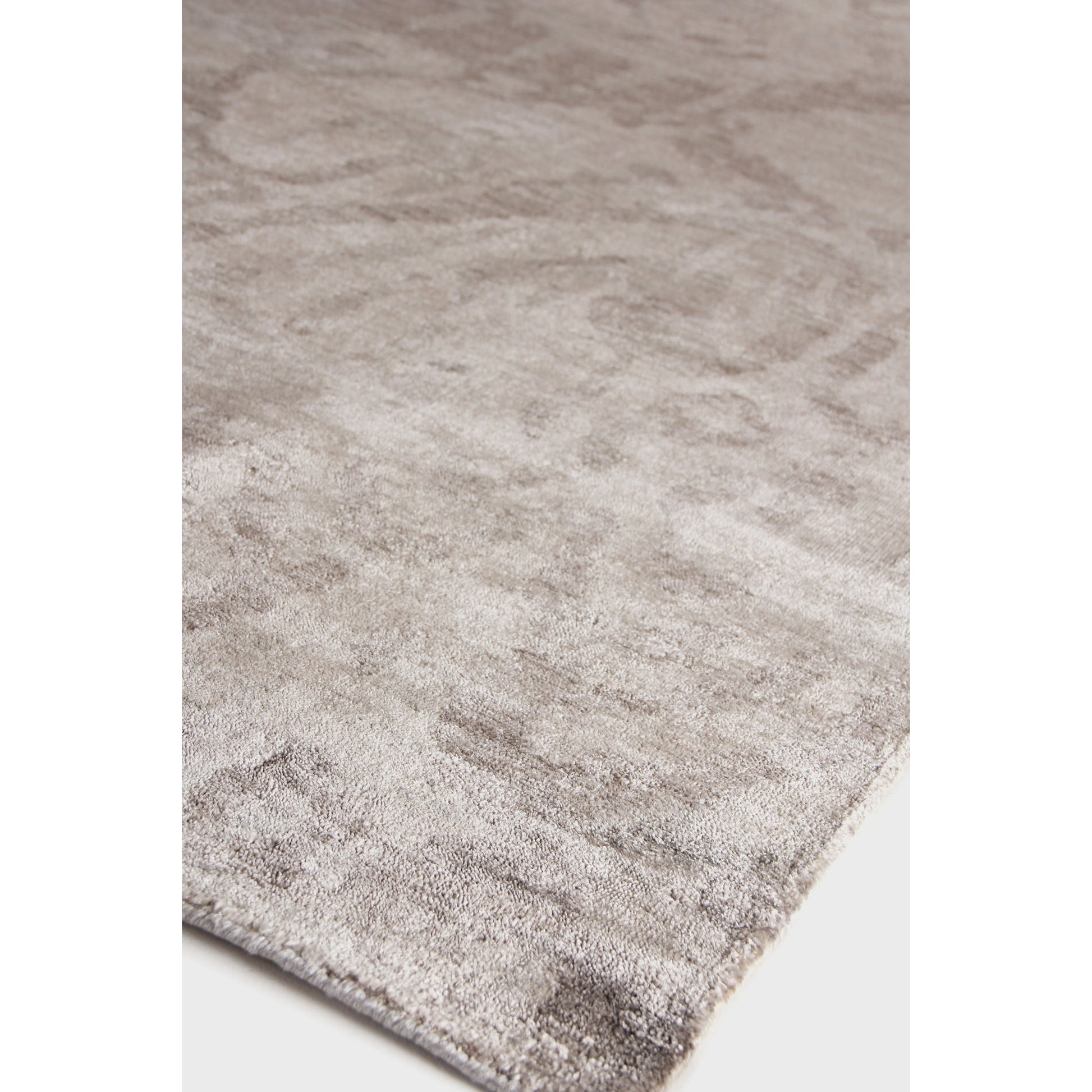 Antique'd Pattern Silk Rug by Exquisite Rugs. Made from bamboo silk in a unique style.