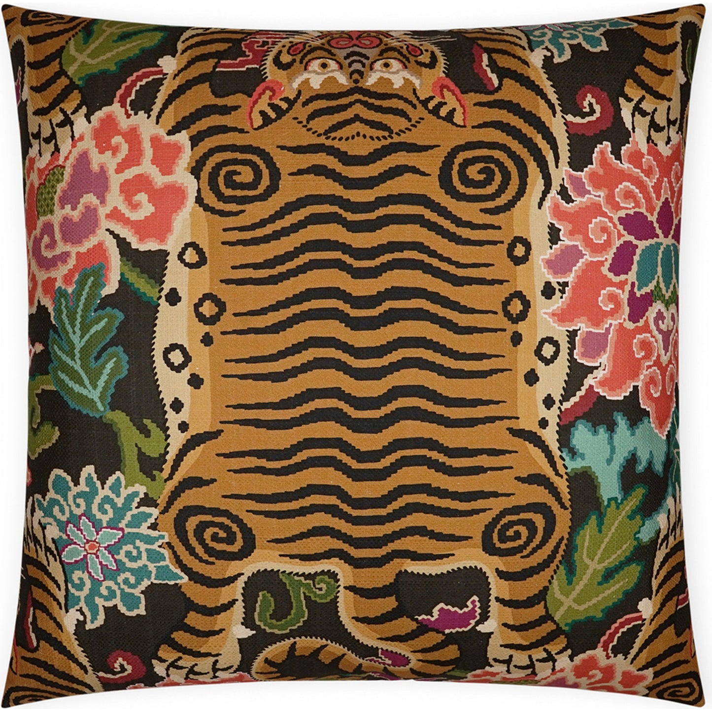 001 SI-2028770 | Primary Silo | Tiger Eye Throw Pillow by DV Kap Home in multi, tan/taupe. Made from 100% cotton in a modern style.