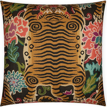 Tiger Eye Throw Pillow by DV Kap Home in multi, tan/taupe. Made from 100% cotton in a modern style.