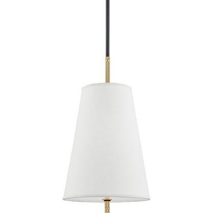 Bowery Pendant by Hudson Valley in aged old bronze. Made from steel in a transitional style.