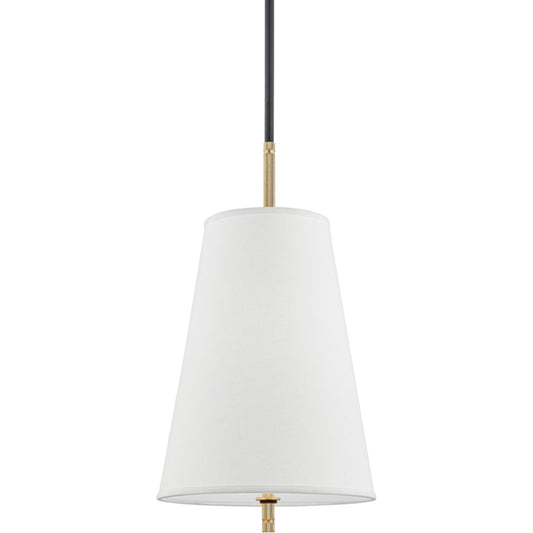 Bowery Pendant by Hudson Valley in aged old bronze. Made from steel in a transitional style.