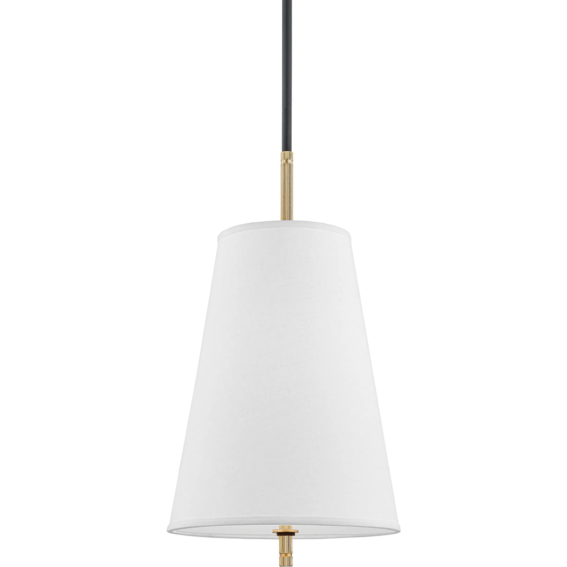 Bowery Pendant by Hudson Valley in aged old bronze. Made from steel in a transitional style.