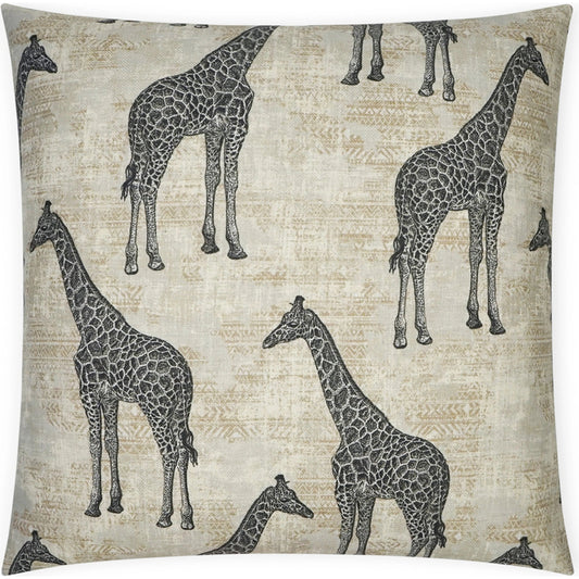 Zarafa Throw Pillow by DV Kap Home in tan/taupe. Made from 95% polyester, 5% linen in a modern style.