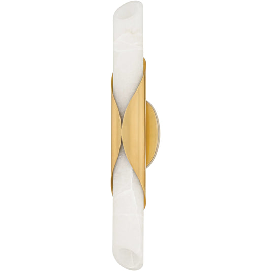 Camilla Wall Sconce by Corbett in vintage polished brass. Made from steel in a unique style.