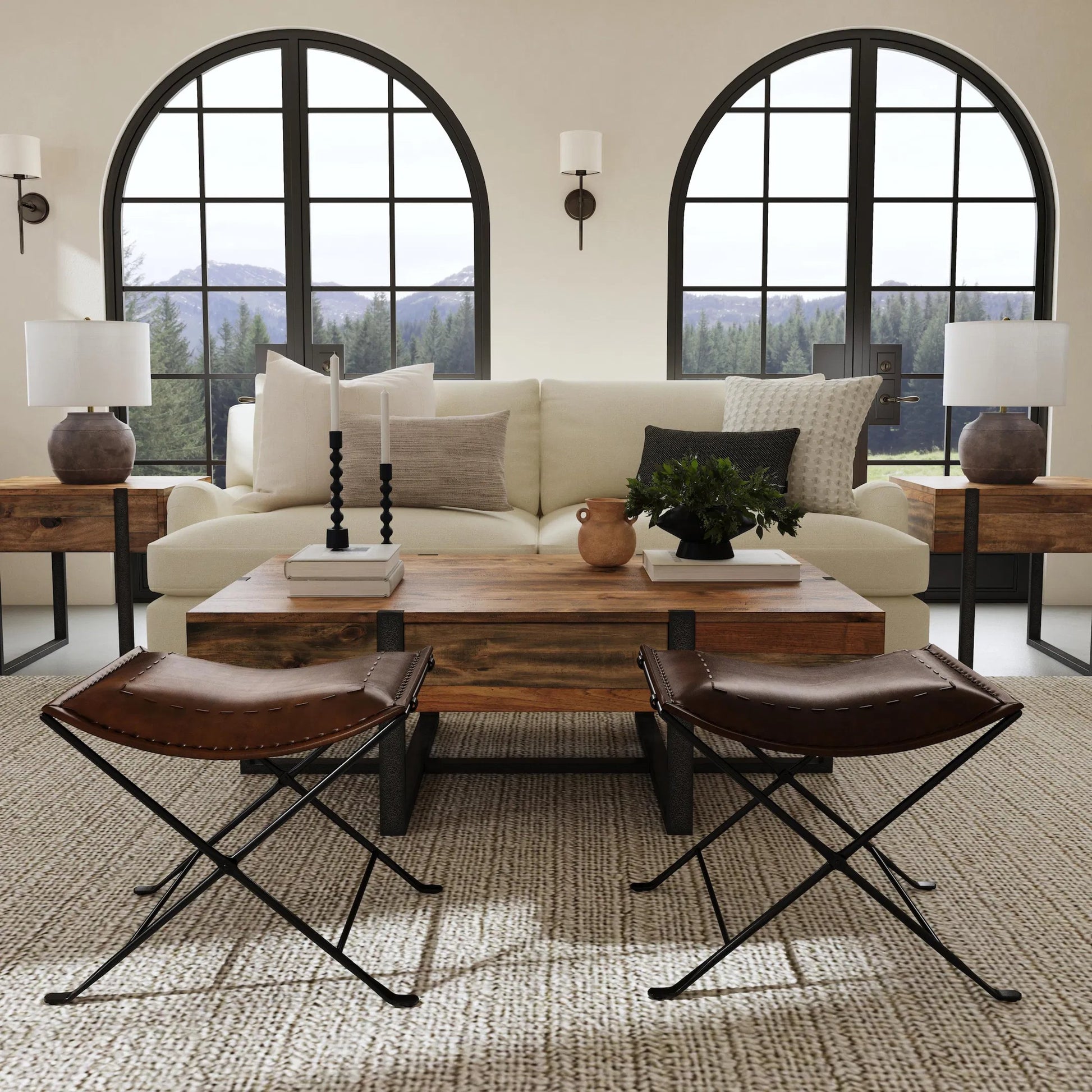 Melton Leather Stool by Butler Specialty Company. Made from unique in a modern style.