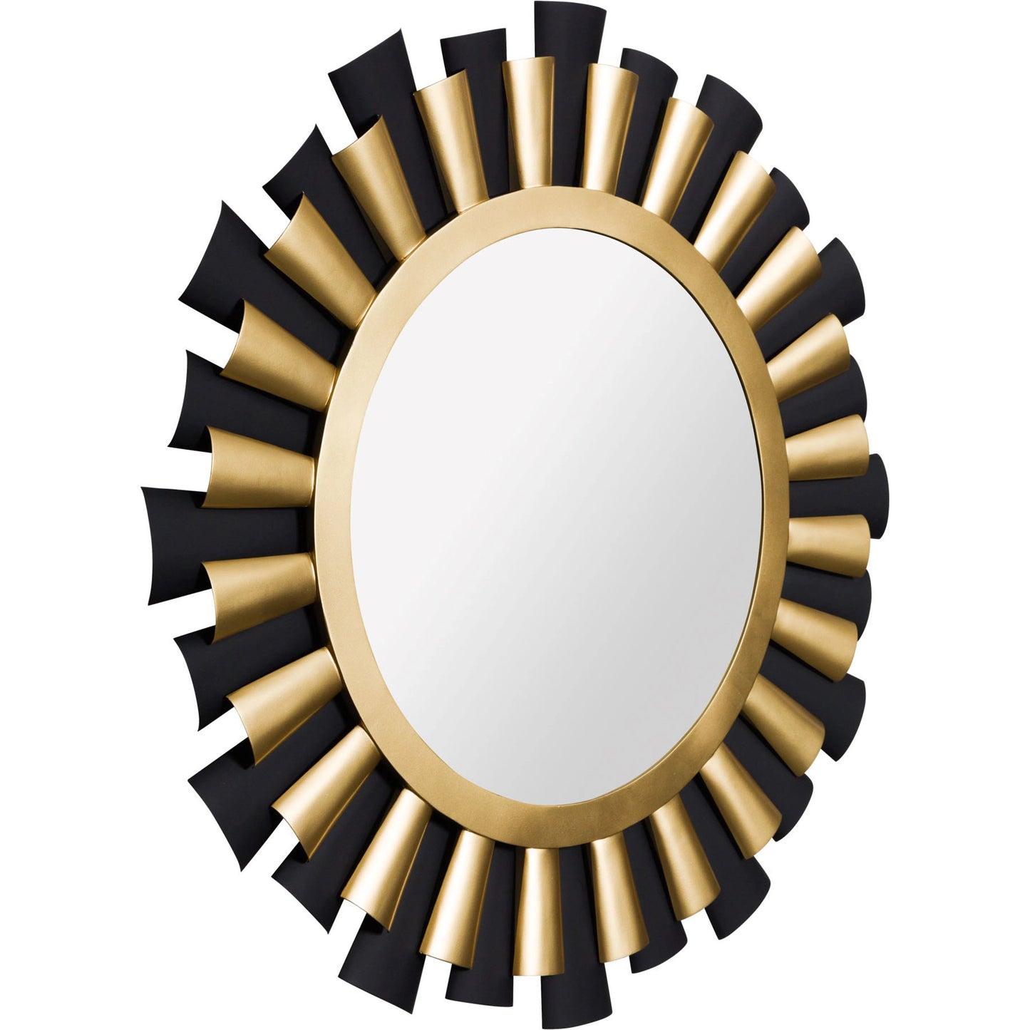 002 SI-2025828 | Additional Silo | Daphne Wall Mirror by Varaluz in matte black/french gold. Made from unique in a modern style.