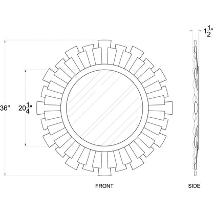 Daphne Wall Mirror by Varaluz in matte black/french gold. Made from unique in a modern style.