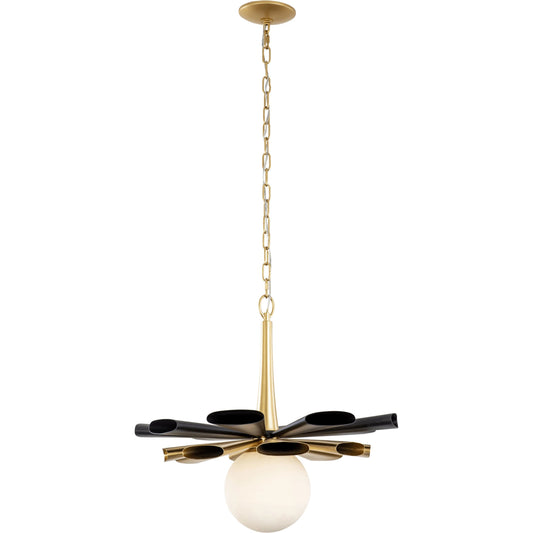 Daphne Pendant by Varaluz in matte black/french gold. Made from unique in a modern style.