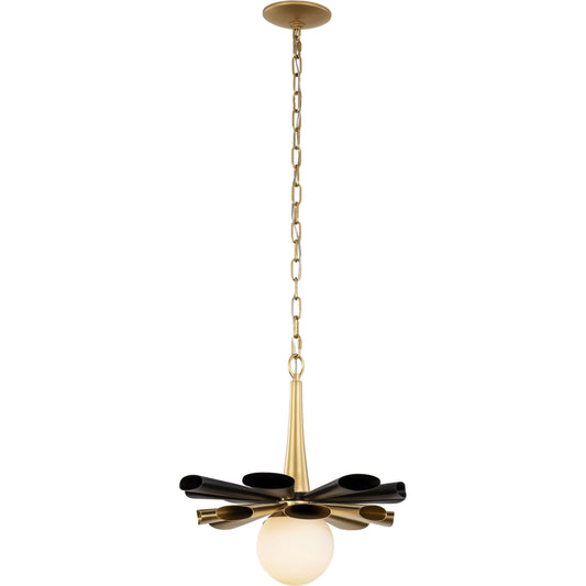 Daphne Pendant by Varaluz in matte black/french gold. Made from unique in a modern style.