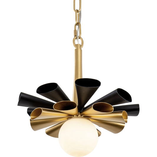 Daphne Pendant by Varaluz in matte black/french gold. Made from unique in a modern style.