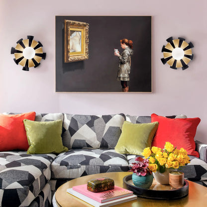 Daphne Convertible Flush Mount/Sconce by Varaluz in matte black/french gold. Made from unique in a modern style.