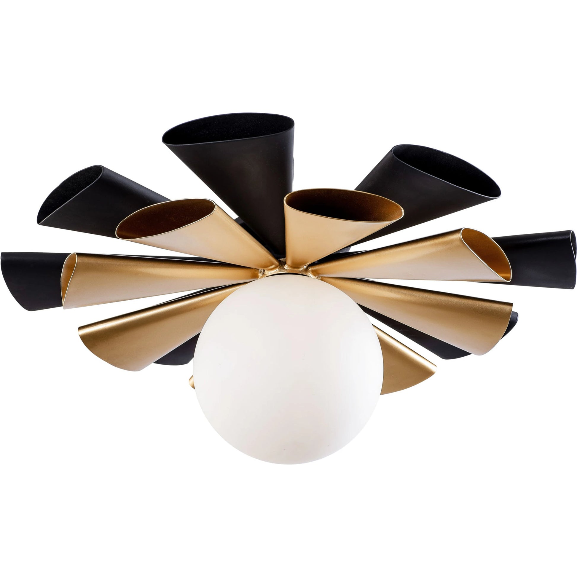 Daphne Convertible Flush Mount/Sconce by Varaluz in matte black/french gold. Made from unique in a modern style.