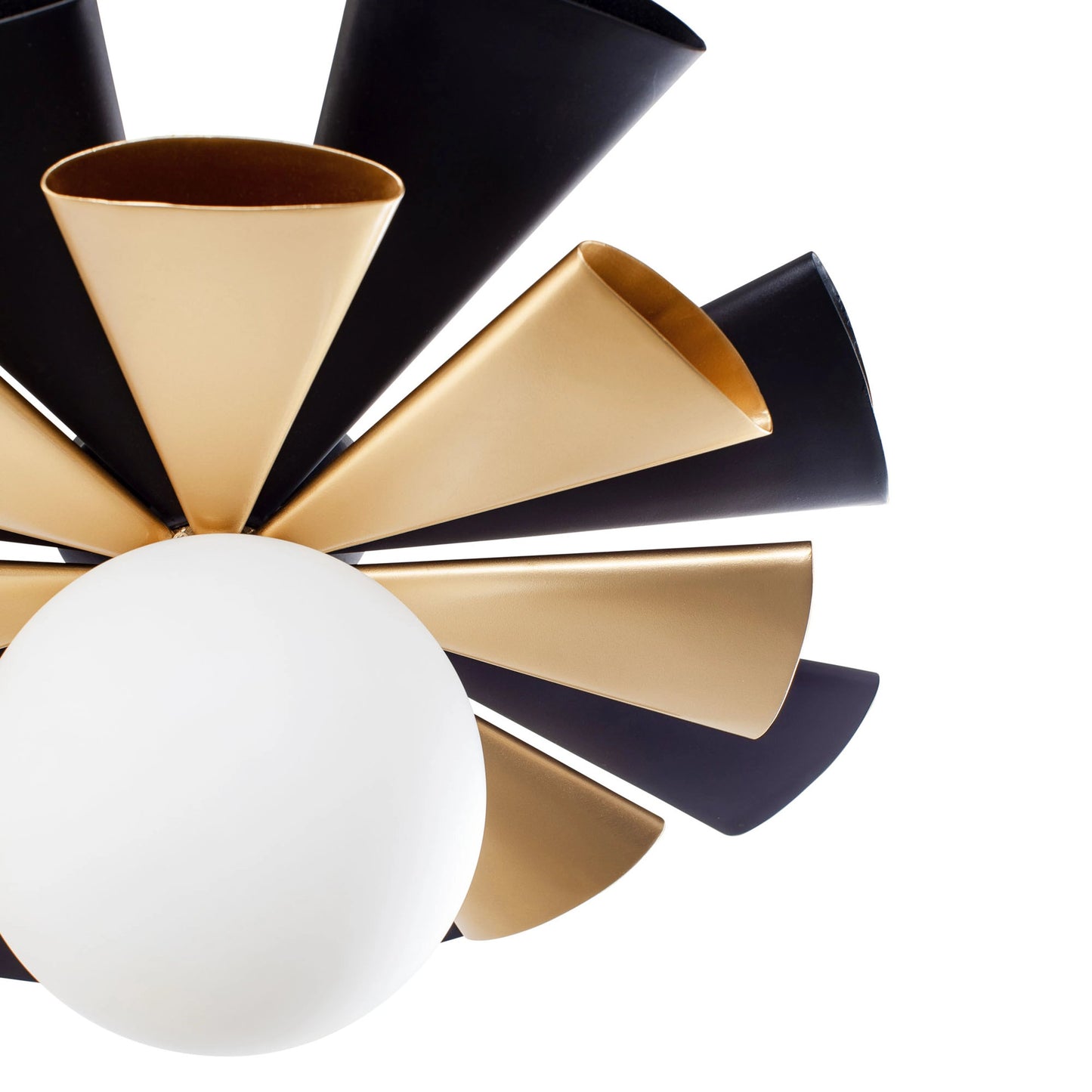 005 SI-1991351 | Additional Silo | Daphne Convertible Flush Mount/Sconce by Varaluz in matte black/french gold. Made from unique in a modern style.