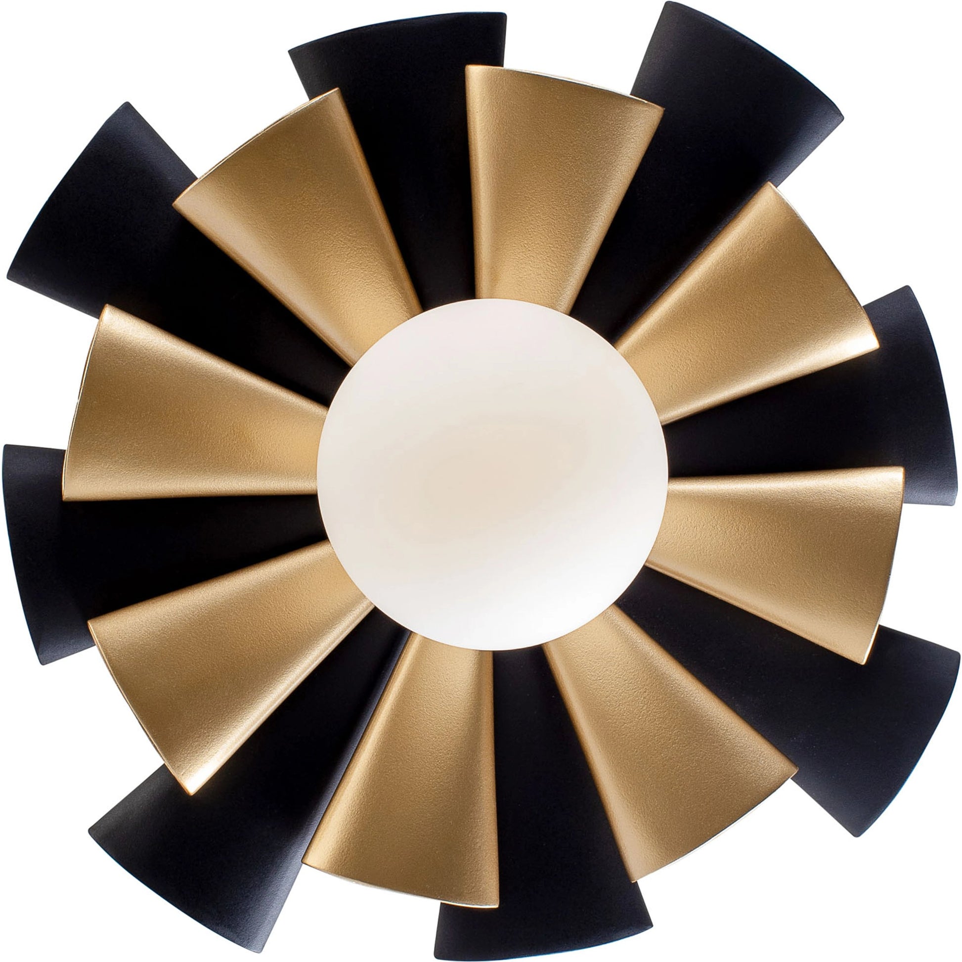 Daphne Convertible Flush Mount/Sconce by Varaluz in matte black/french gold. Made from unique in a modern style.