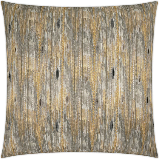Belle Sol Pillow by DV Kap Home in gold, brown. Made from 52% cotton, 48% polyester / embroidery: 100% polyester in a modern style.