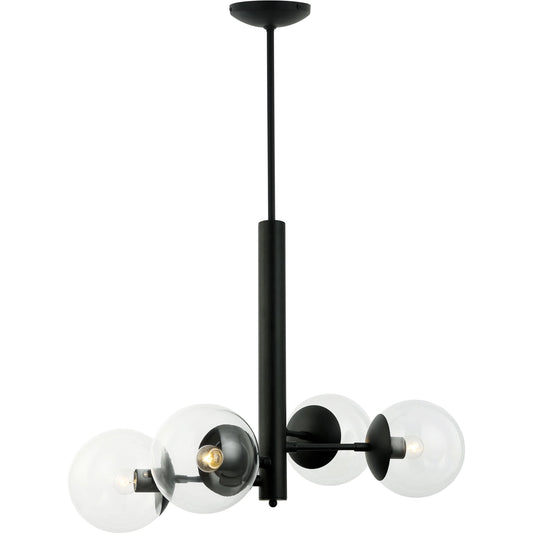 Mid-Century Chandelier by Varaluz. Made from unique in a transitional style.