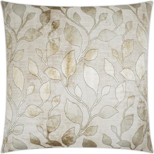 Zafra Throw Pillow by DV Kap Home in gold, tan/taupe. Made from 62% polyester, 38% cotton in a modern style.