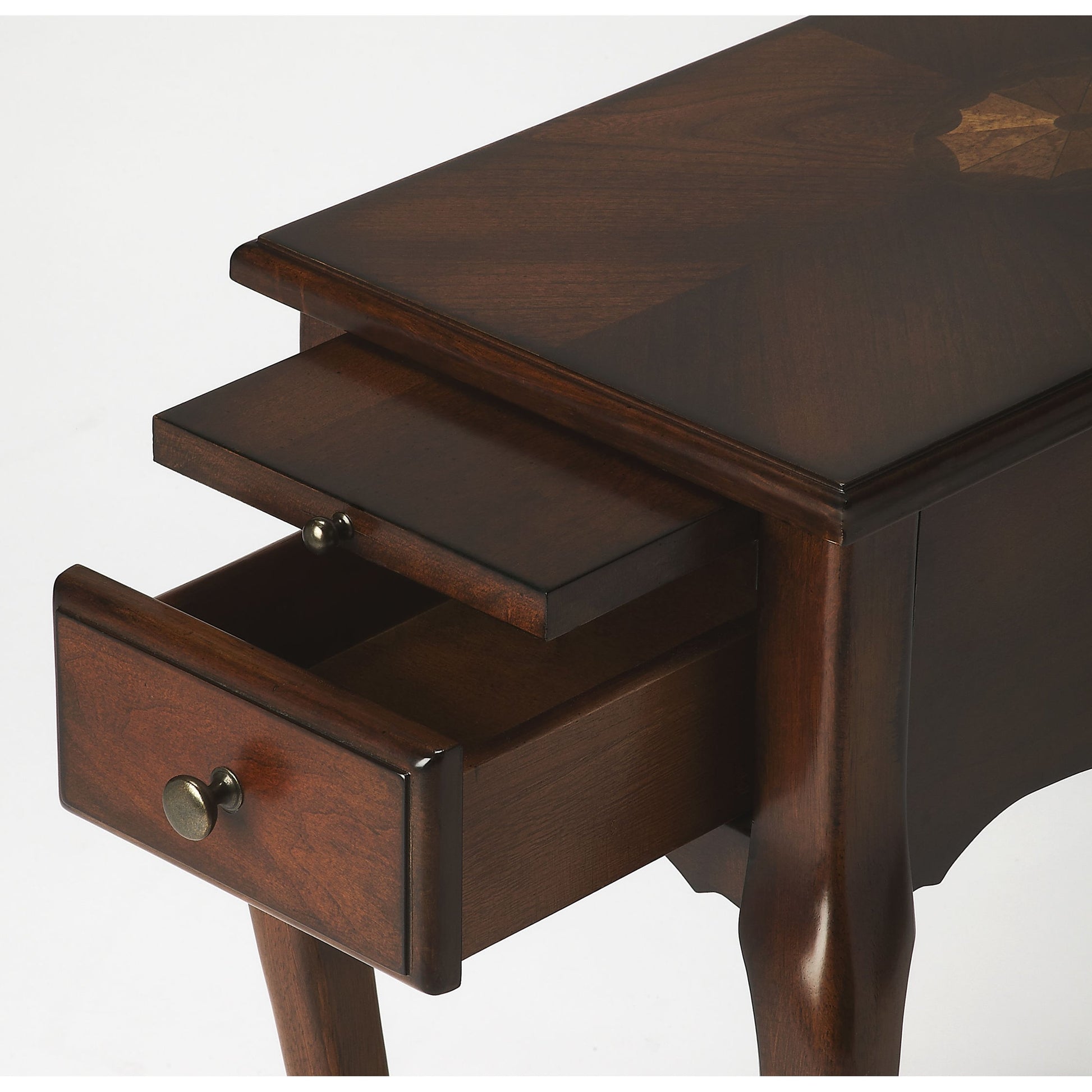 Croydon Plantation Cherry Chairside Table by Butler Specialty Company. Made from rubberwood solids, mdf, cherry, maple, walnut veneers in a traditional style.
