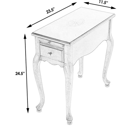 Croydon Plantation Cherry Chairside Table by Butler Specialty Company. Made from rubberwood solids, mdf, cherry, maple, walnut veneers in a traditional style.
