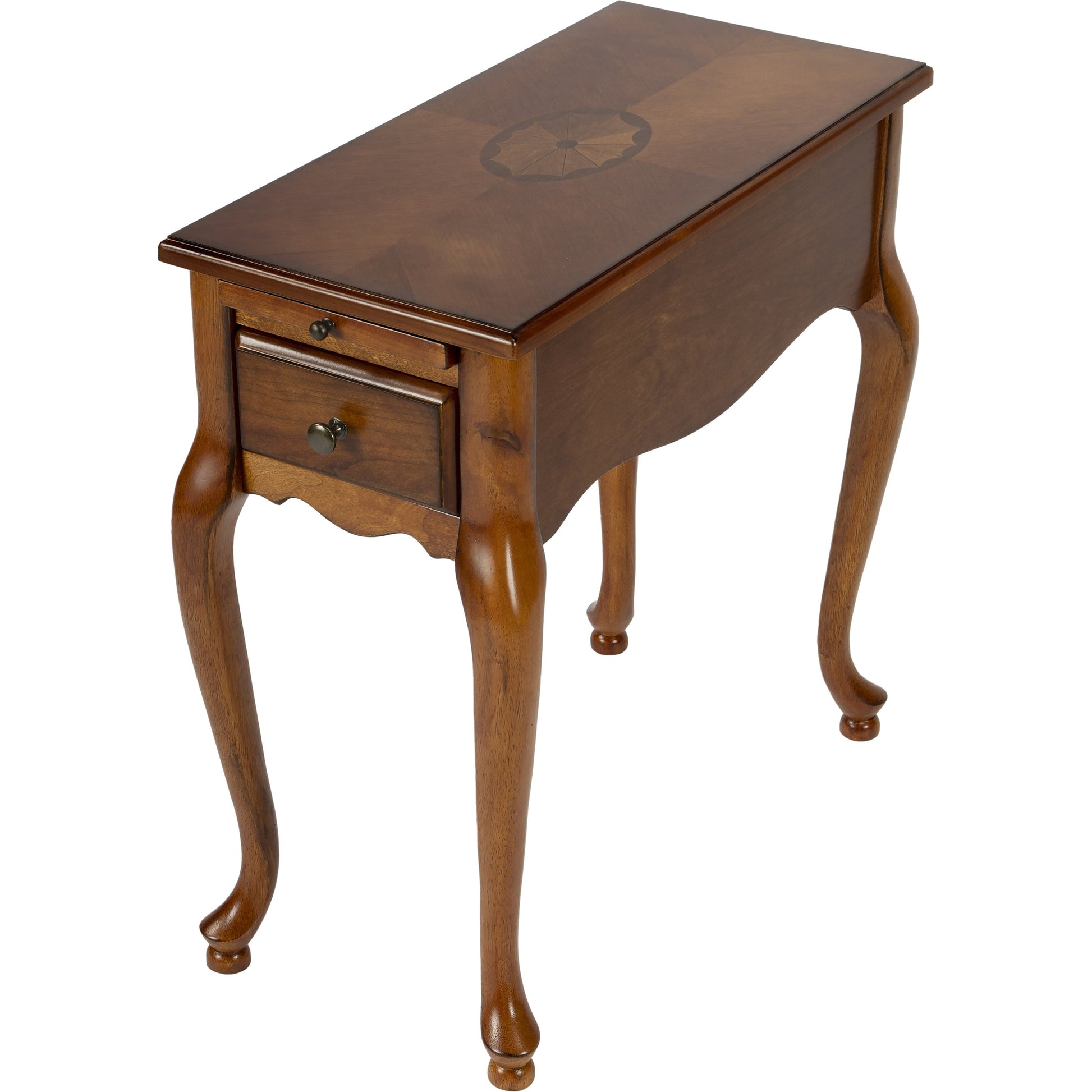 Croydon Plantation Cherry Chairside Table by Butler Specialty Company. Made from rubberwood solids, mdf, cherry, maple, walnut veneers in a traditional style.