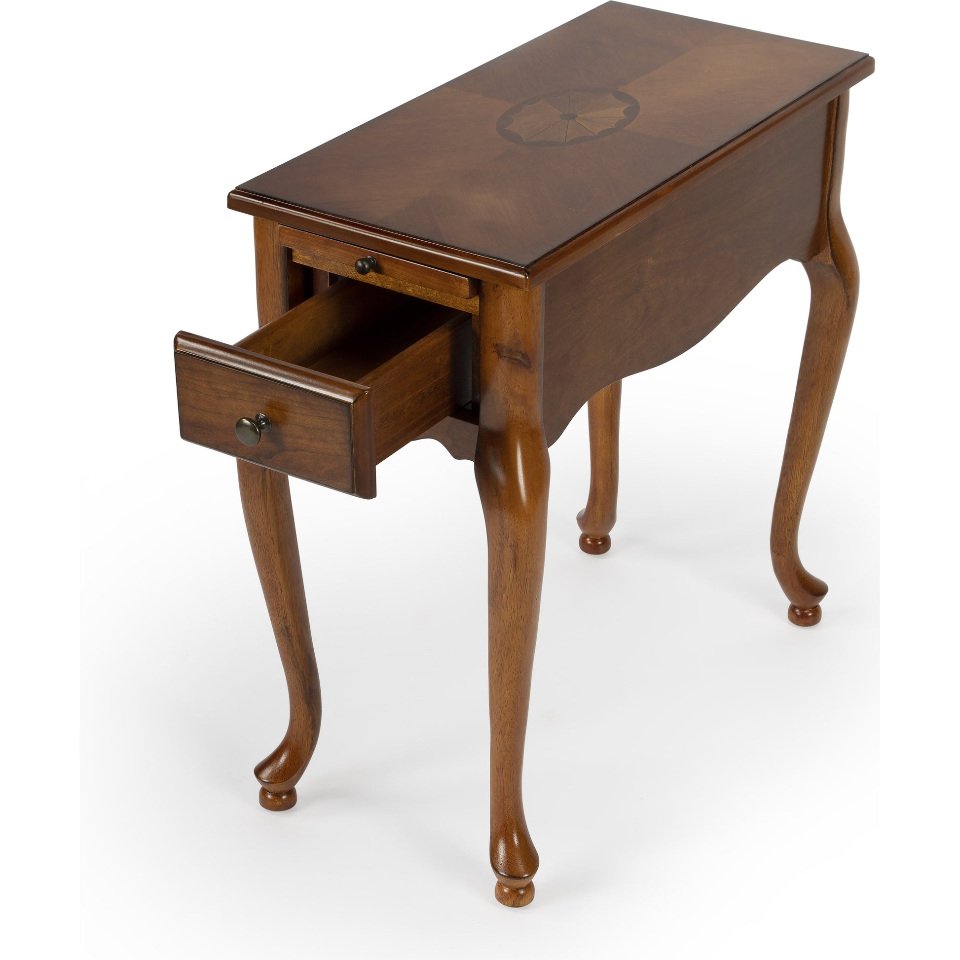Croydon Plantation Cherry Chairside Table by Butler Specialty Company. Made from rubberwood solids, mdf, cherry, maple, walnut veneers in a traditional style.