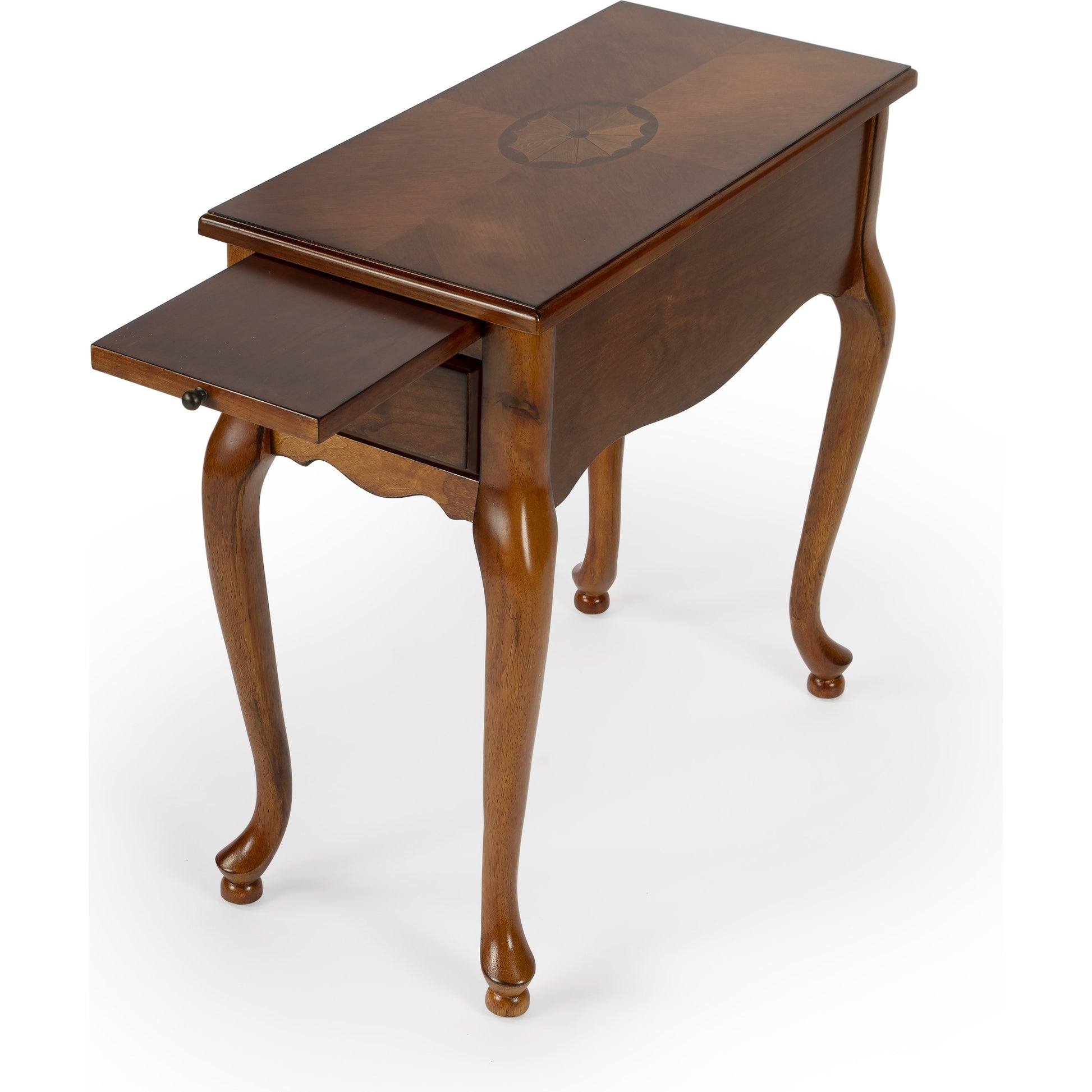 Croydon Plantation Cherry Chairside Table by Butler Specialty Company. Made from rubberwood solids, mdf, cherry, maple, walnut veneers in a traditional style.