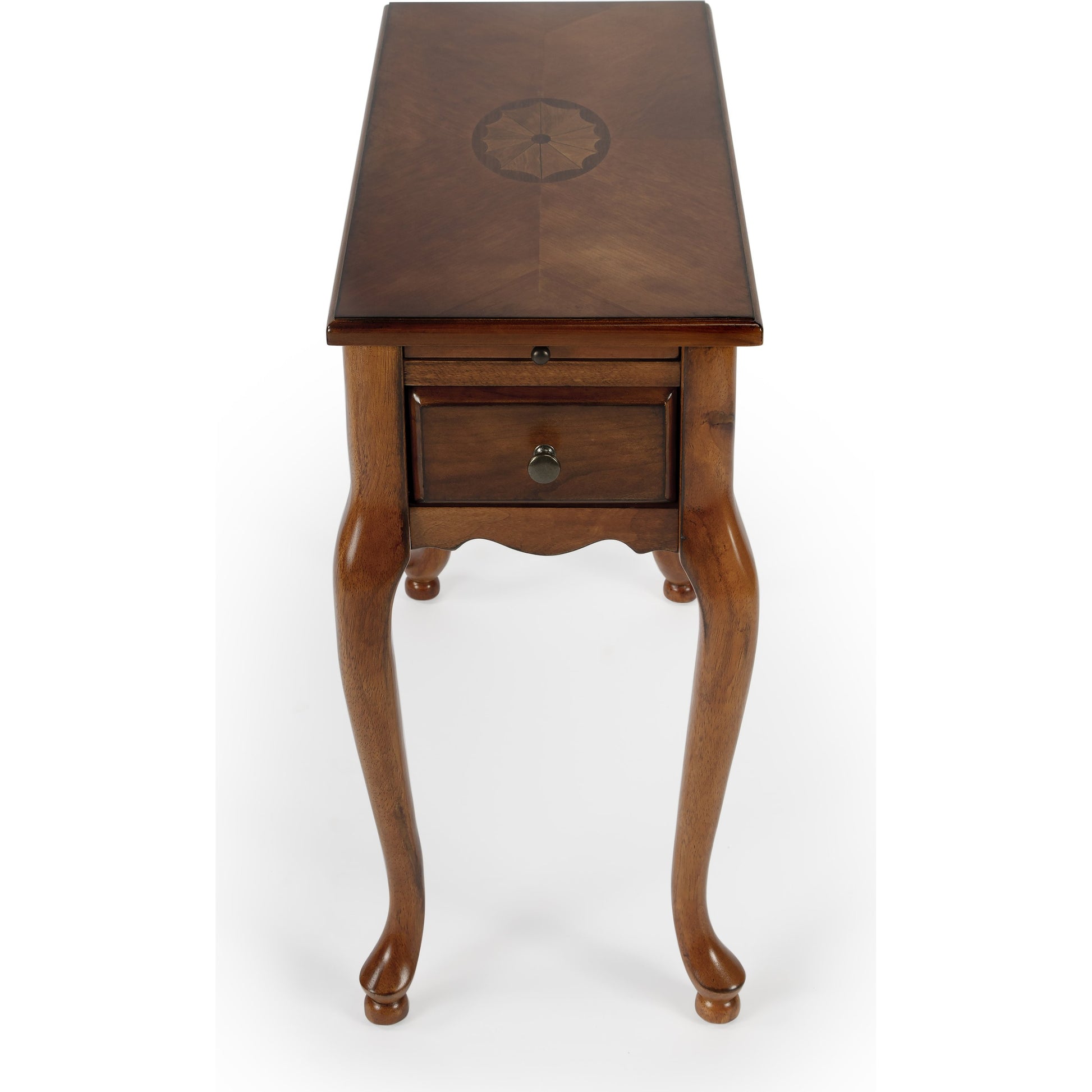 Croydon Plantation Cherry Chairside Table by Butler Specialty Company. Made from rubberwood solids, mdf, cherry, maple, walnut veneers in a traditional style.