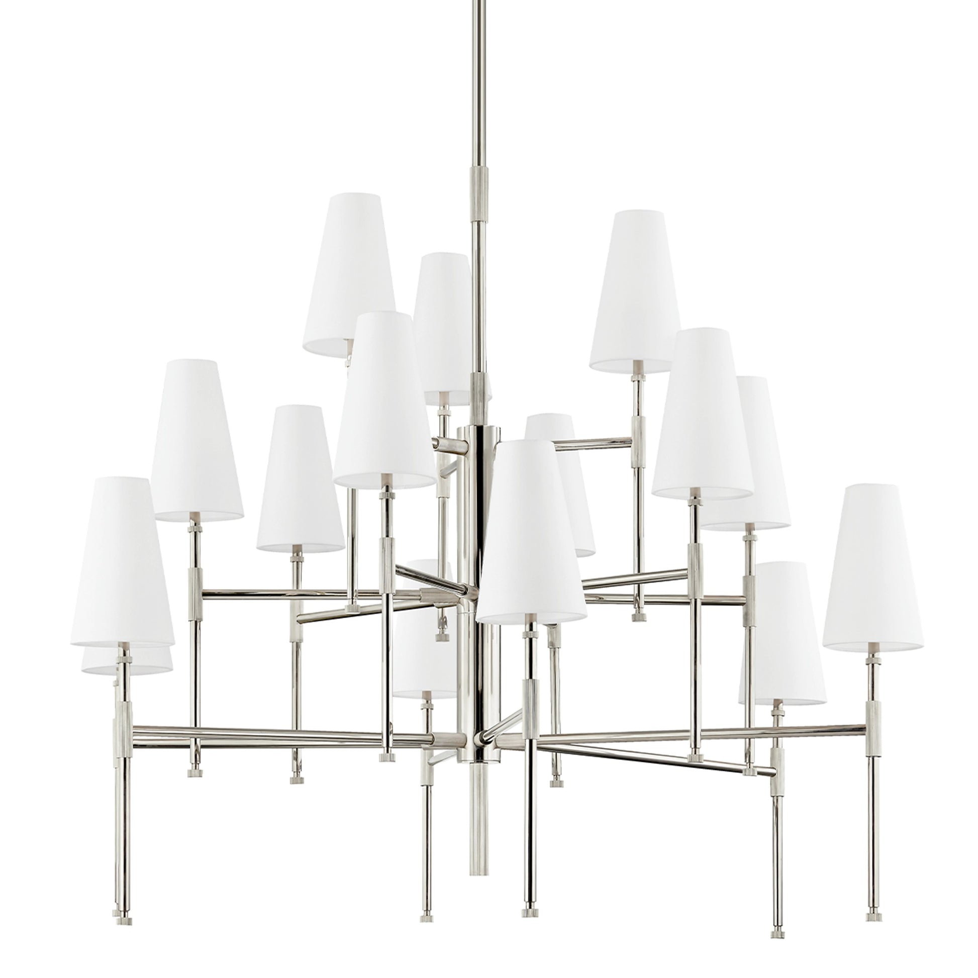Bowery 15 Light Chandelier by Hudson Valley in aged old bronze. Made from steel in a modern style.