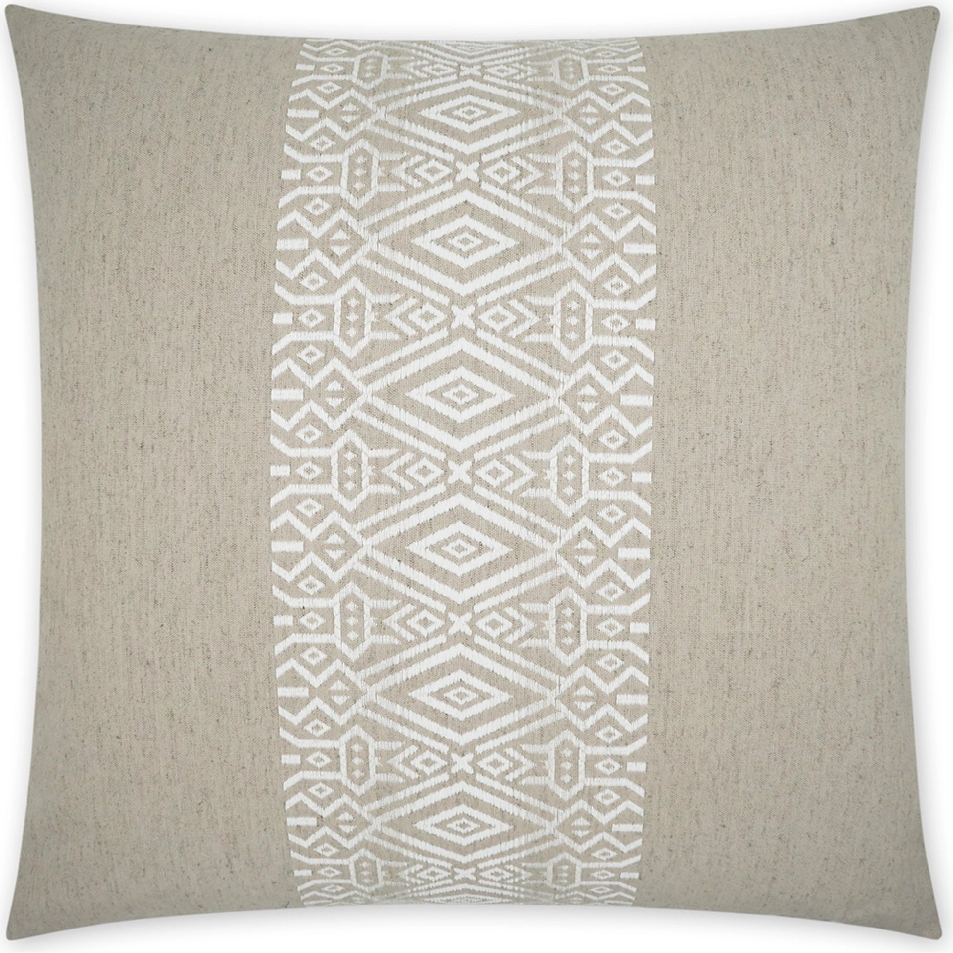 Zinga Throw Pillow by DV Kap Home in twine. Made from 39.27% rayon, 38.75% prcpoly, 11.55% flax, 7.80% cotton, 2.63% polyester in a modern style.