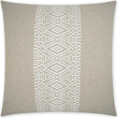 Zinga Throw Pillow by DV Kap Home in twine. Made from 39.27% rayon, 38.75% prcpoly, 11.55% flax, 7.80% cotton, 2.63% polyester in a modern style.