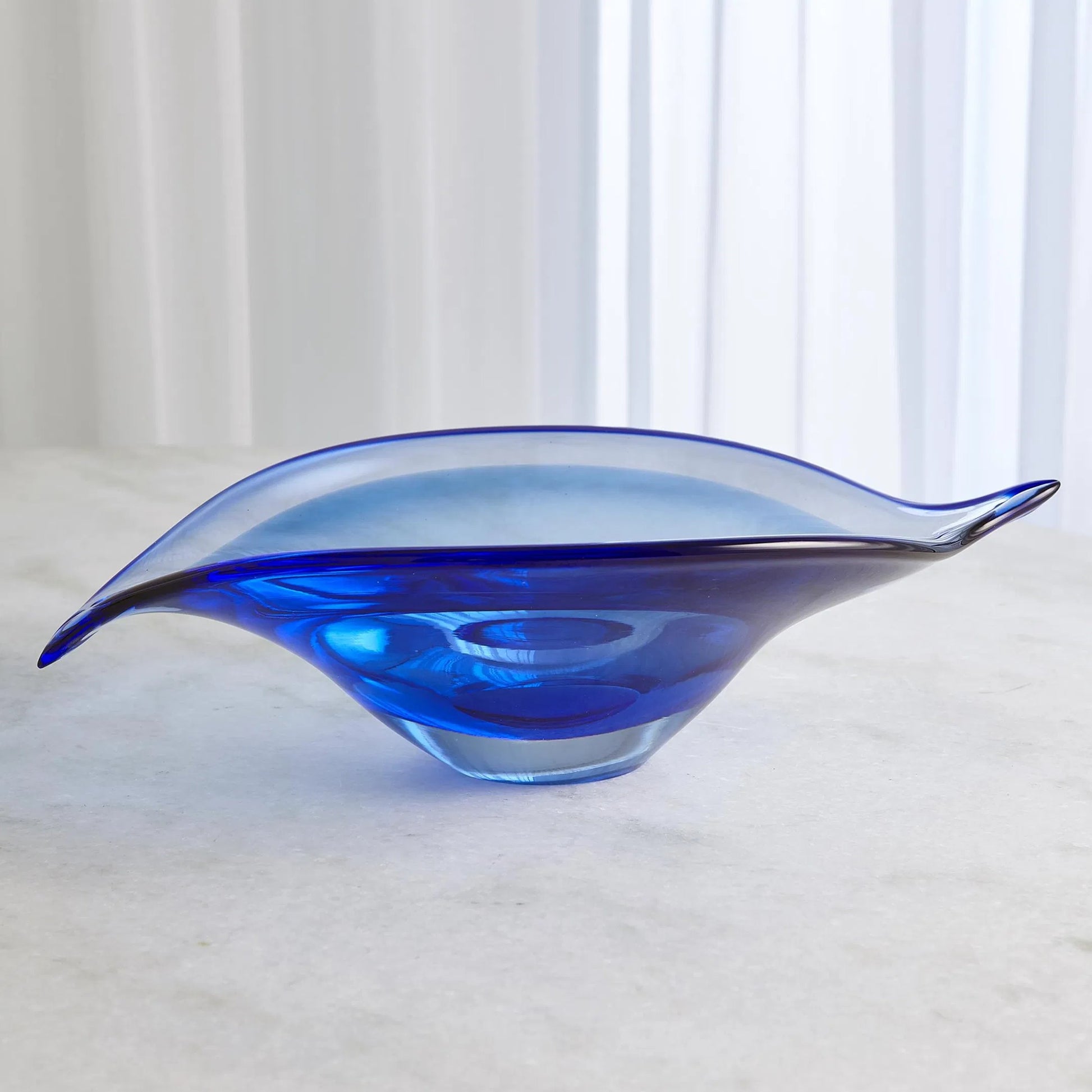 Bent Leaf Bowl by Global Views. Made from art glass in a unique style.