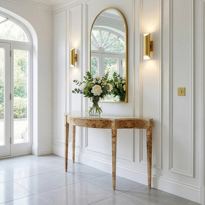 Chester Console Table by Butler Specialty Company in brown. Made from rubberwood, cherry, maple, walnut veneer, mdf, resin in a unique style.
