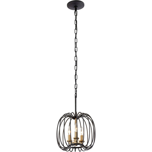 Nico Mini Pendant by Varaluz in carbon black/havana gold. Made from unique in a modern style.
