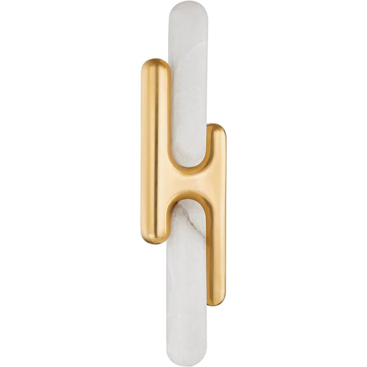 Rosalba Wall Sconce by Corbett in vintage brass. Made from brass in a unique style.