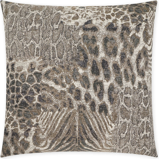 Serengeti Throw Pillow by DV Kap Home in grey. Made from 68% polyester, 32% poly chenille in a modern style.