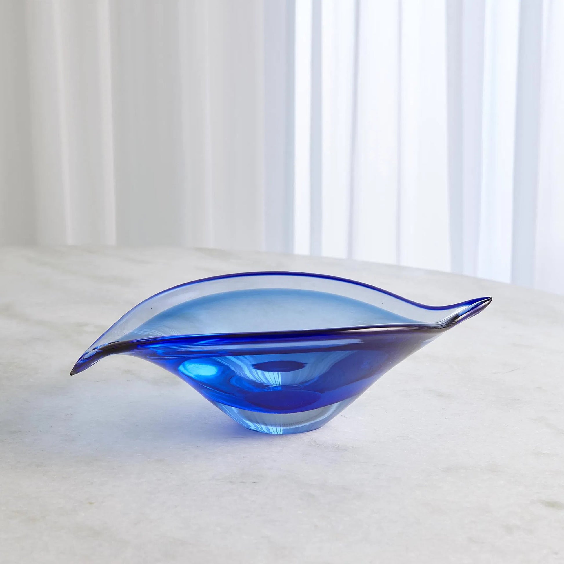 Bent Leaf Bowl by Global Views. Made from art glass in a unique style.