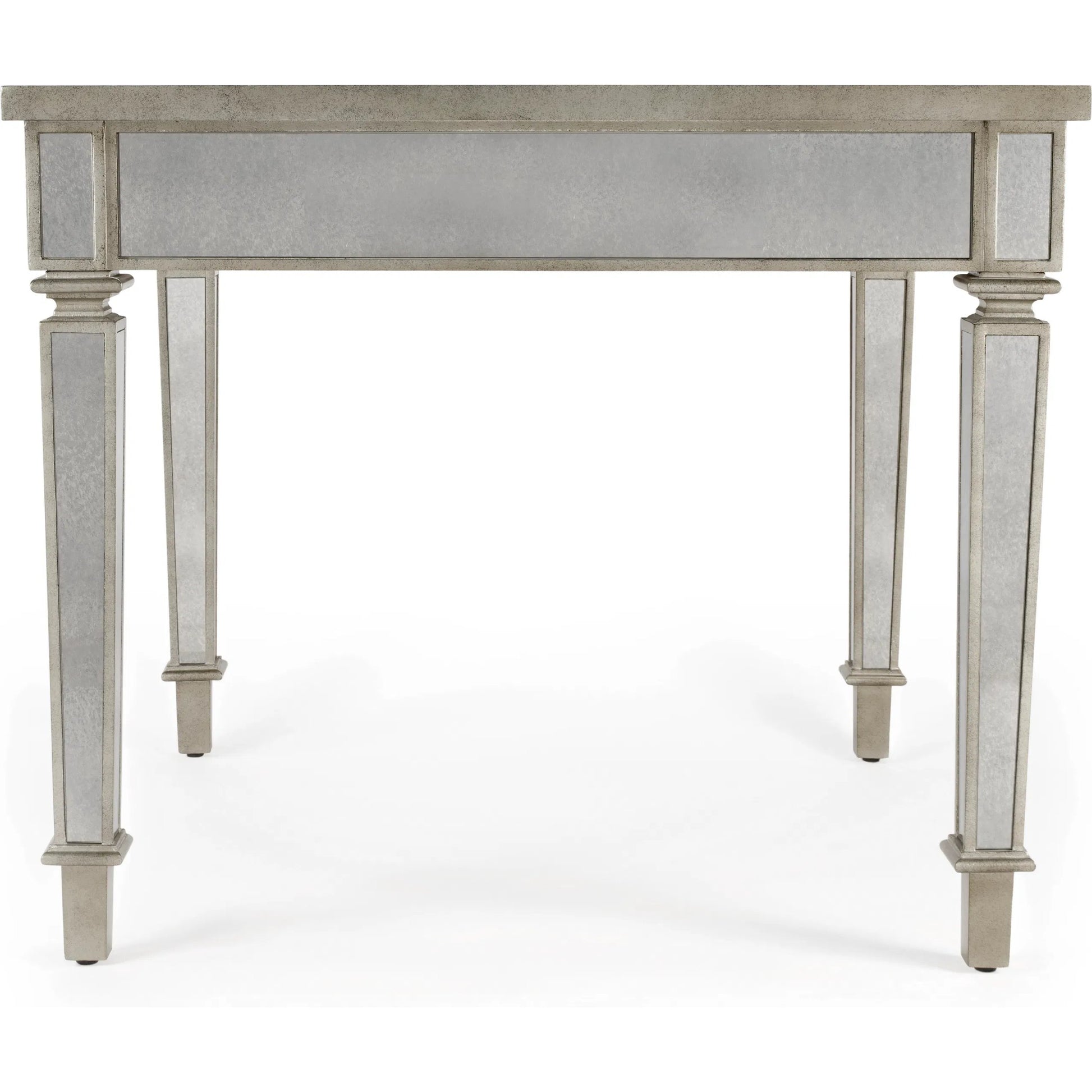 Celeste Mirrored Game Table by Butler Specialty Company in silver and mirror. Made from poplar hardwood solids, mdf in a traditional style.