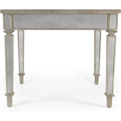 Celeste Mirrored Game Table by Butler Specialty Company in silver and mirror. Made from poplar hardwood solids, mdf in a traditional style.