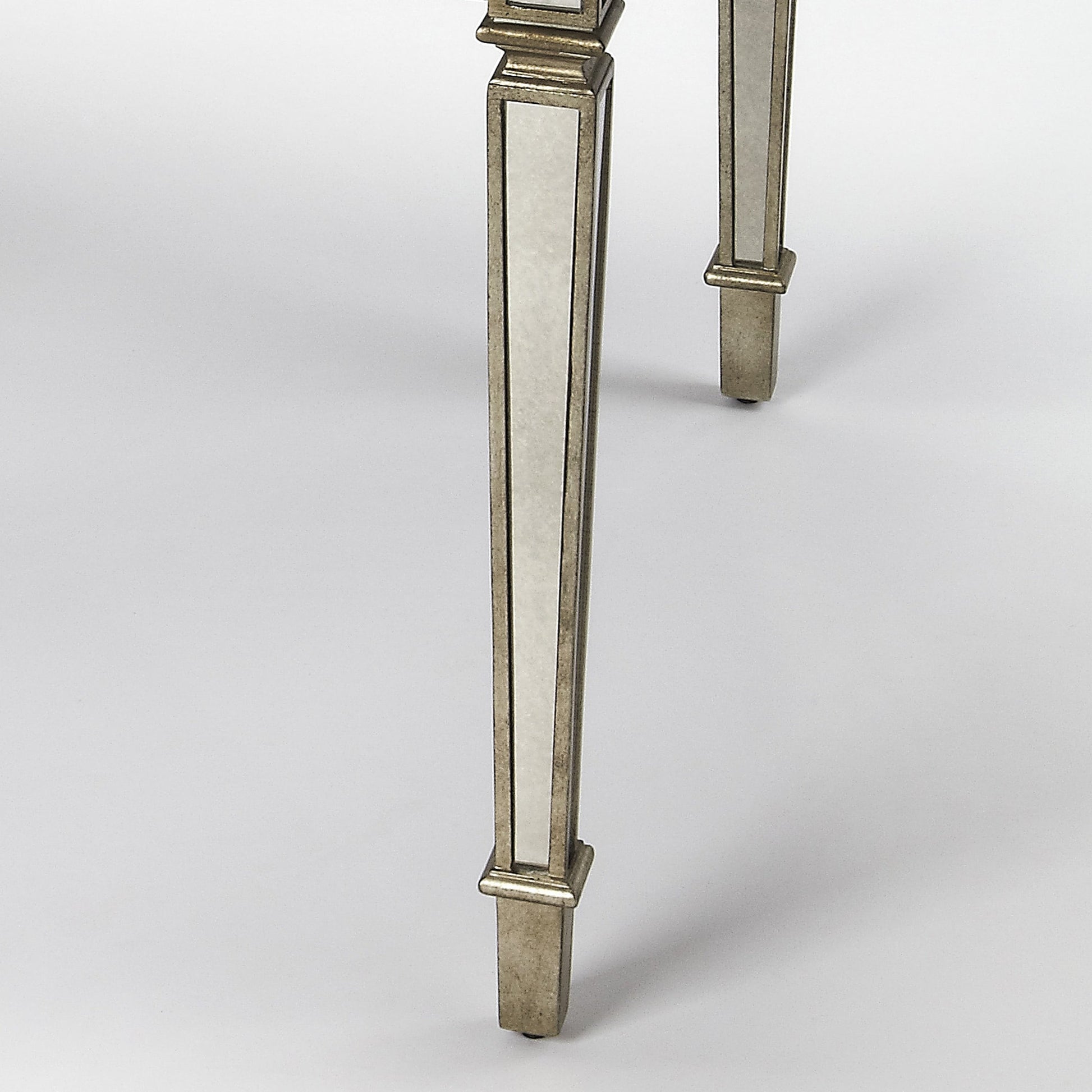 Celeste Mirrored Game Table by Butler Specialty Company in silver and mirror. Made from poplar hardwood solids, mdf in a traditional style.