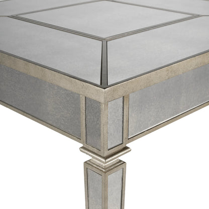 Celeste Mirrored Game Table by Butler Specialty Company in silver and mirror. Made from poplar hardwood solids, mdf in a traditional style.