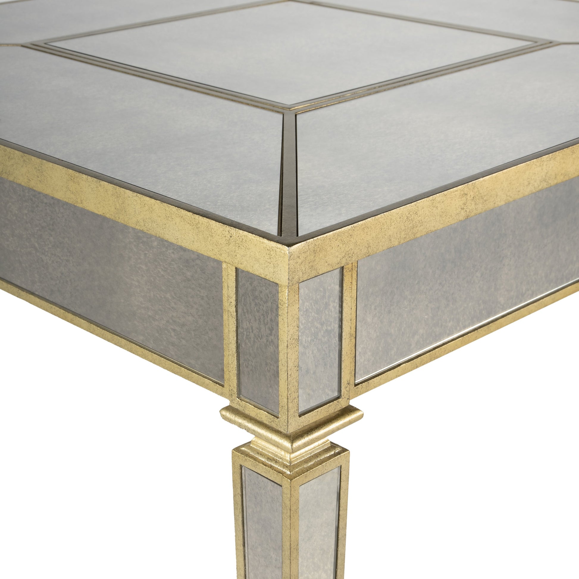 Celeste Mirrored Game Table by Butler Specialty Company in silver and mirror. Made from poplar hardwood solids, mdf in a traditional style.