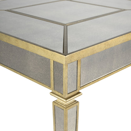 Celeste Mirrored Game Table by Butler Specialty Company in silver and mirror. Made from poplar hardwood solids, mdf in a traditional style.