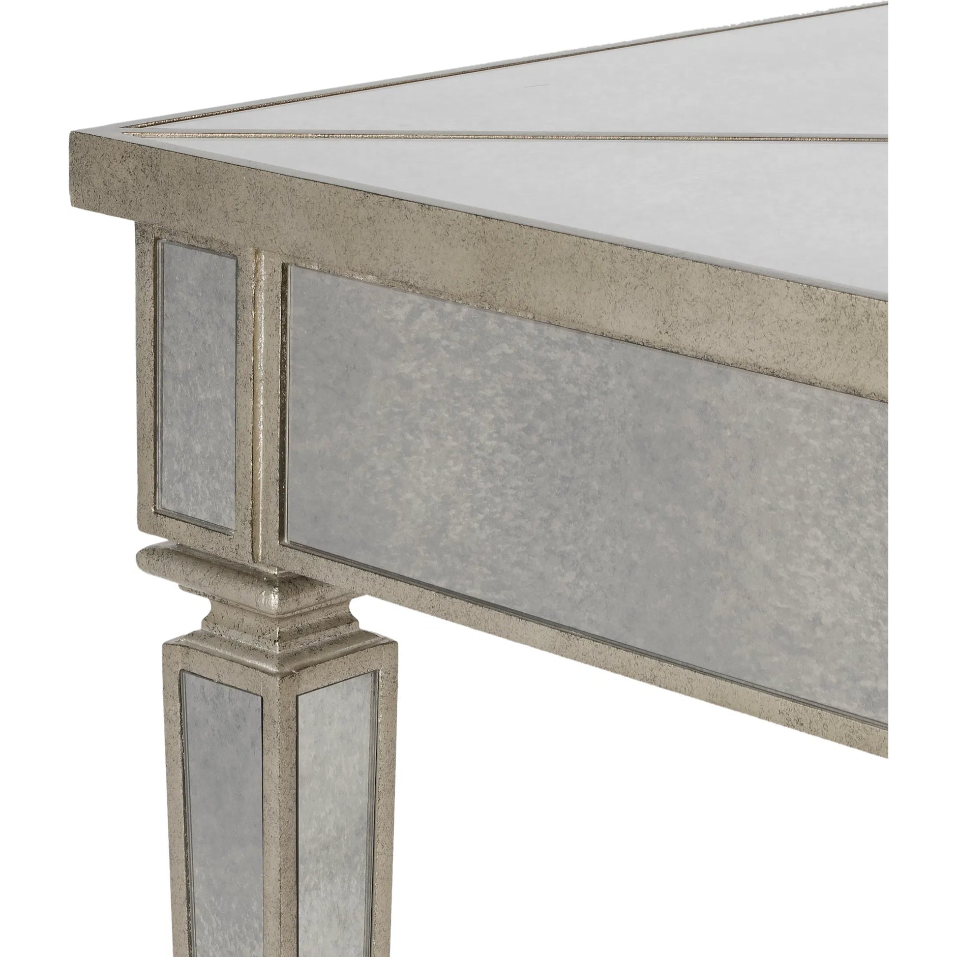 Celeste Mirrored Game Table by Butler Specialty Company in silver and mirror. Made from poplar hardwood solids, mdf in a traditional style.